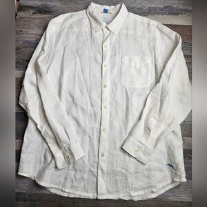 Tommy Bahama Men's XL 100% Linen Relax Fit button down shirt